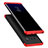 Cover Plastica Rigida Opaca Fronte e Retro 360 Gradi Q01 per Samsung Galaxy Note 8 Rosso e Nero