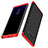 Cover Plastica Rigida Opaca Fronte e Retro 360 Gradi Q01 per Samsung Galaxy Note 8 Rosso e Nero