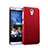 Cover Plastica Rigida Opaca per HTC Desire 620 Rosso