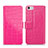 Cover Portafoglio In Pelle con Stand Coccodrillo per Apple iPhone 5 Rosa Caldo