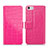 Cover Portafoglio In Pelle con Stand Coccodrillo per Apple iPhone 5S Rosa Caldo