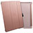 Cover Portafoglio In Pelle con Supporto L01 per Apple iPad 3 Oro Rosa
