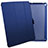 Cover Portafoglio In Pelle con Supporto L01 per Apple iPad 4 Blu