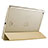 Cover Portafoglio In Pelle con Supporto L01 per Apple iPad Air Oro