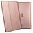 Cover Portafoglio In Pelle con Supporto L01 per Apple iPad Air Oro Rosa