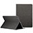 Cover Portafoglio In Pelle con Supporto L01 per Apple iPad Mini 3 Nero