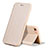 Cover Portafoglio In Pelle con Supporto L01 per Apple iPhone 7 Oro