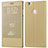 Cover Portafoglio In Pelle con Supporto L01 per Huawei Honor V8 Max Oro