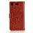 Cover Portafoglio In Pelle con Supporto L01 per Sony Xperia XZ1 Compact Marrone