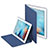 Cover Portafoglio In Pelle con Supporto L02 per Apple iPad 2 Blu