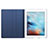 Cover Portafoglio In Pelle con Supporto L02 per Apple iPad 4 Blu