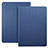 Cover Portafoglio In Pelle con Supporto L02 per Apple iPad 4 Blu