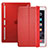 Cover Portafoglio In Pelle con Supporto L02 per Apple iPad Pro 12.9 Rosso