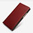 Cover Portafoglio In Pelle con Supporto L02 per Huawei Ascend P7 Rosso
