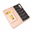 Cover Portafoglio In Pelle con Supporto L02 per Huawei P30 Oro Rosa