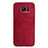 Cover Portafoglio In Pelle con Supporto L02 per Samsung Galaxy S7 Edge G935F Rosso