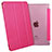 Cover Portafoglio In Pelle con Supporto L06 per Apple iPad Mini 2 Rosa Caldo