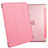 Cover Portafoglio In Pelle con Supporto L06 per Apple iPad Mini 3 Rosa