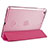 Cover Portafoglio In Pelle con Supporto L06 per Apple iPad Mini 3 Rosa Caldo