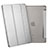 Cover Portafoglio In Pelle con Supporto L06 per Apple iPad Mini 4 Argento