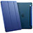 Cover Portafoglio In Pelle con Supporto L06 per Apple iPad Mini 4 Blu