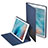 Cover Portafoglio In Pelle con Supporto L06 per Apple iPad Pro 10.5 Blu