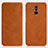 Cover Portafoglio In Pelle con Supporto per Huawei Maimang 7 Marrone