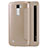 Cover Portafoglio In Pelle con Supporto per LG K10 Oro