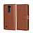 Cover Portafoglio In Pelle con Supporto per LG K7 Marrone