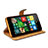 Cover Portafoglio In Pelle con Supporto per Microsoft Lumia 640 XL Lte Marrone