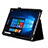 Cover Portafoglio In Pelle con Supporto per Microsoft Surface Pro 4 Nero