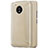 Cover Portafoglio In Pelle con Supporto per Motorola Moto G5 Oro