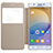 Cover Portafoglio In Pelle con Supporto per Samsung Galaxy J5 Prime G570F Oro