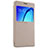 Cover Portafoglio In Pelle con Supporto per Samsung Galaxy On5 G550FY Oro