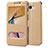 Cover Portafoglio In Pelle con Supporto per Samsung Galaxy On7 (2016) G6100 Oro