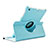 Cover Portafoglio In Pelle con Supporto Rotazione per Apple iPad Mini Cielo Blu