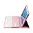 Cover Portafoglio In Pelle con Tastiera L01 per Huawei MediaPad M3 Lite 10.1 BAH-W09 Rosa