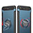 Cover Silicone e Plastica Opaca con Anello Supporto per Huawei Honor V10 Blu