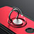 Cover Silicone e Plastica Opaca con Anello Supporto per Huawei Nova 3e Rosso