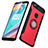 Cover Silicone e Plastica Opaca con Anello Supporto per OnePlus 5T A5010 Rosso