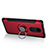 Cover Silicone e Plastica Opaca con Anello Supporto per Xiaomi Redmi 5 Plus Rosso