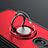 Cover Silicone e Plastica Opaca con Anello Supporto per Xiaomi Redmi Note 5 Indian Version Rosso