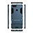 Cover Silicone e Plastica Opaca con Supporto per Huawei Enjoy 7S Blu