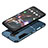 Cover Silicone e Plastica Opaca con Supporto per Huawei Honor V9 Play Blu