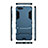 Cover Silicone e Plastica Opaca con Supporto per Huawei Nova 2S Blu