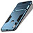 Cover Silicone e Plastica Opaca con Supporto per Huawei P20 Lite Blu