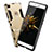 Cover Silicone e Plastica Opaca con Supporto per Huawei P8 Oro