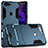 Cover Silicone e Plastica Opaca con Supporto per OnePlus 5T A5010 Blu