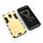 Cover Silicone e Plastica Opaca con Supporto per Samsung Galaxy A6 (2018) Oro