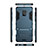 Cover Silicone e Plastica Opaca con Supporto per Samsung Galaxy A8 (2018) A530F Ciano